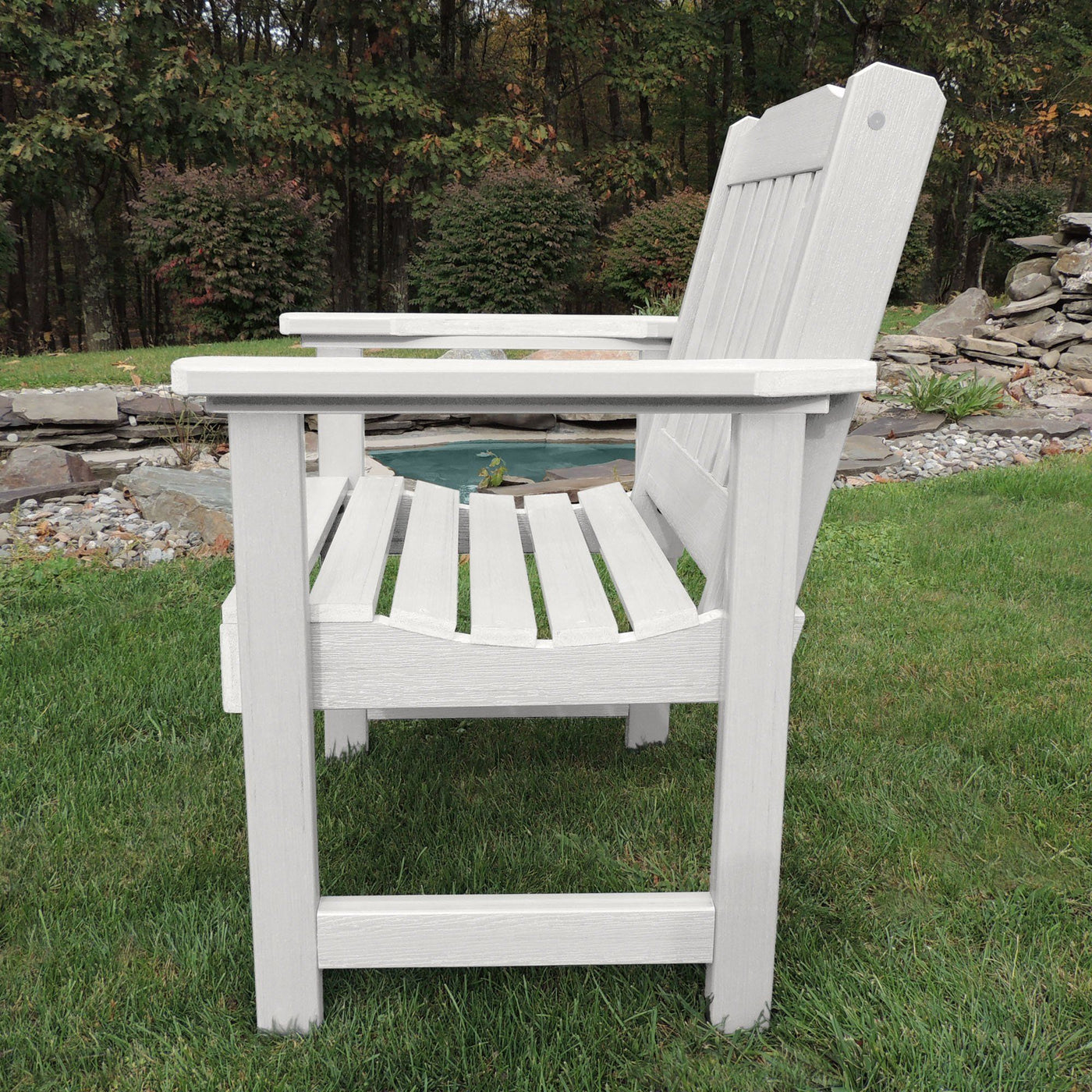 2 Lehigh Garden Chairs with 1 Square Side Table Highwood USA 
