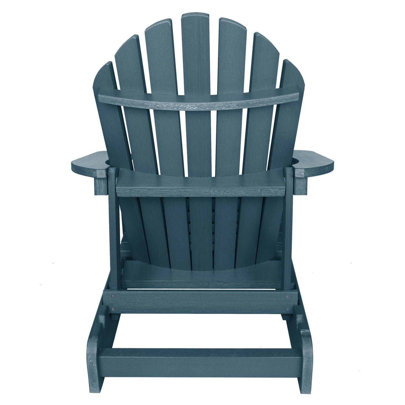 Back view of Hamilton Adirondack chair in Nantucket Blue