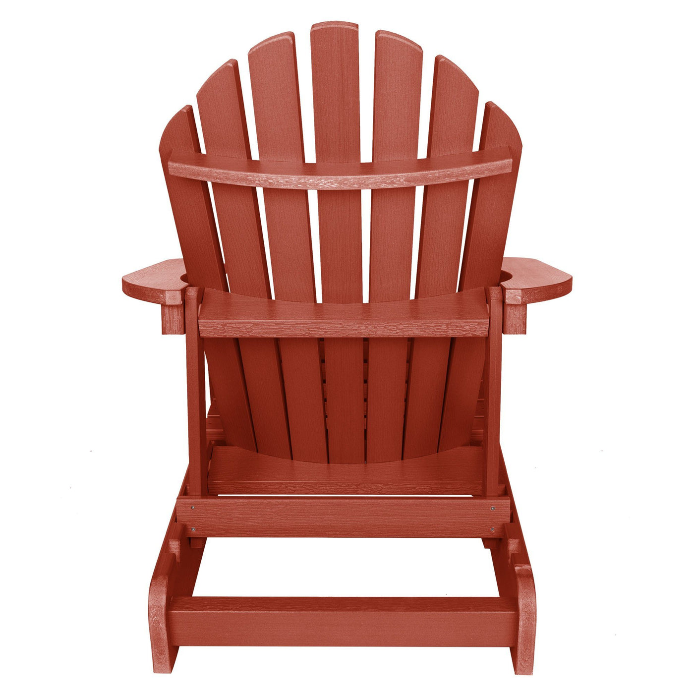 Back view of Hamilton Adirondack chair in Rustic red