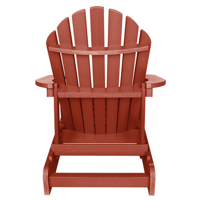 Back view of Hamilton Adirondack chair in Rustic red