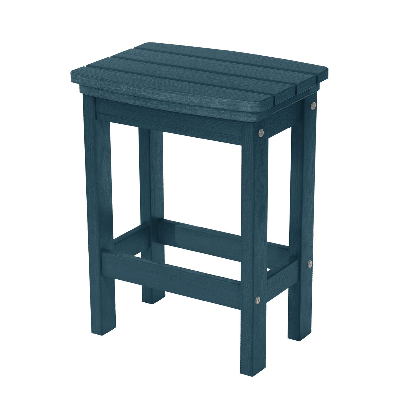 Back view of Lehigh counter height stool in Nantucket blue