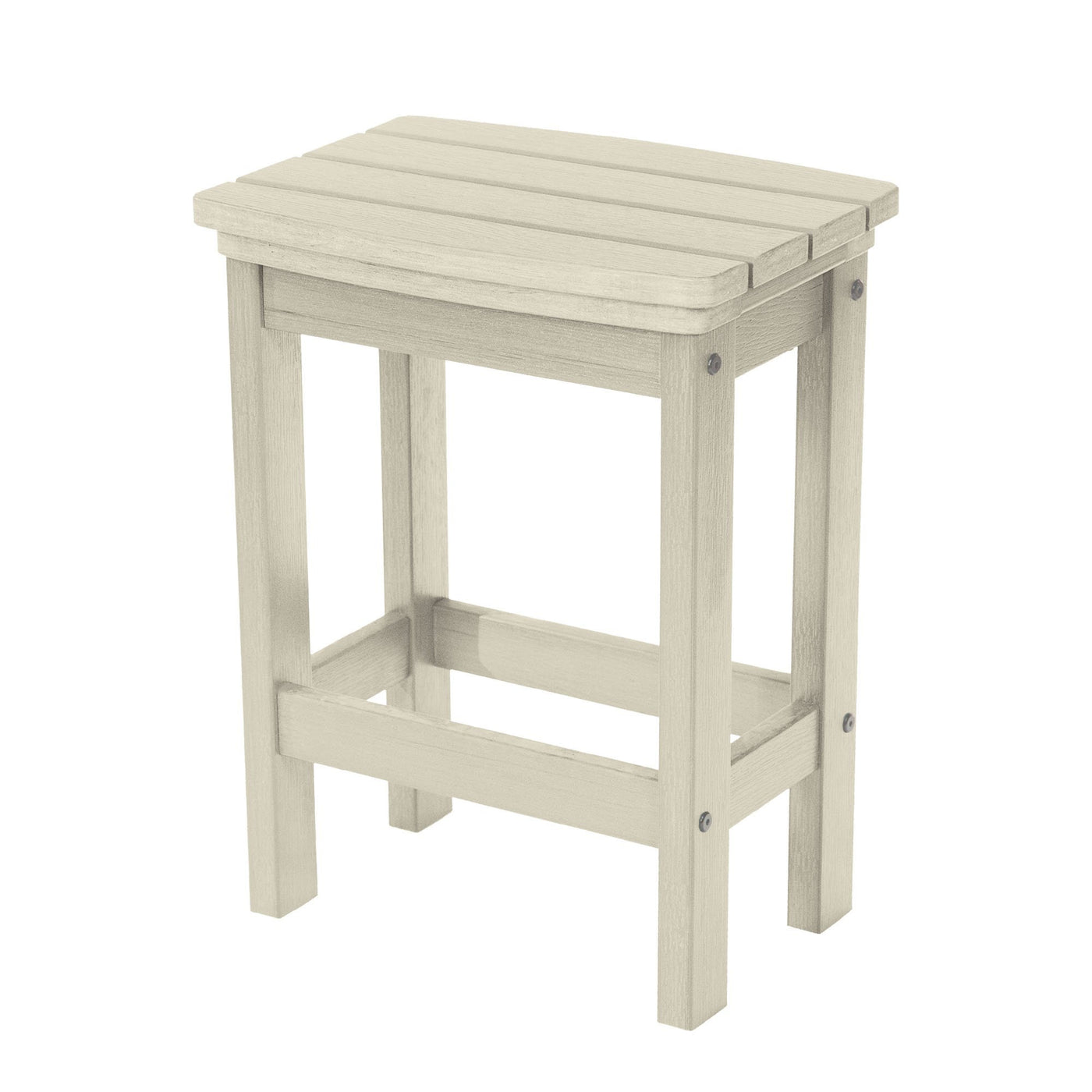 Back view of Lehigh counter height stool in Whitewash
