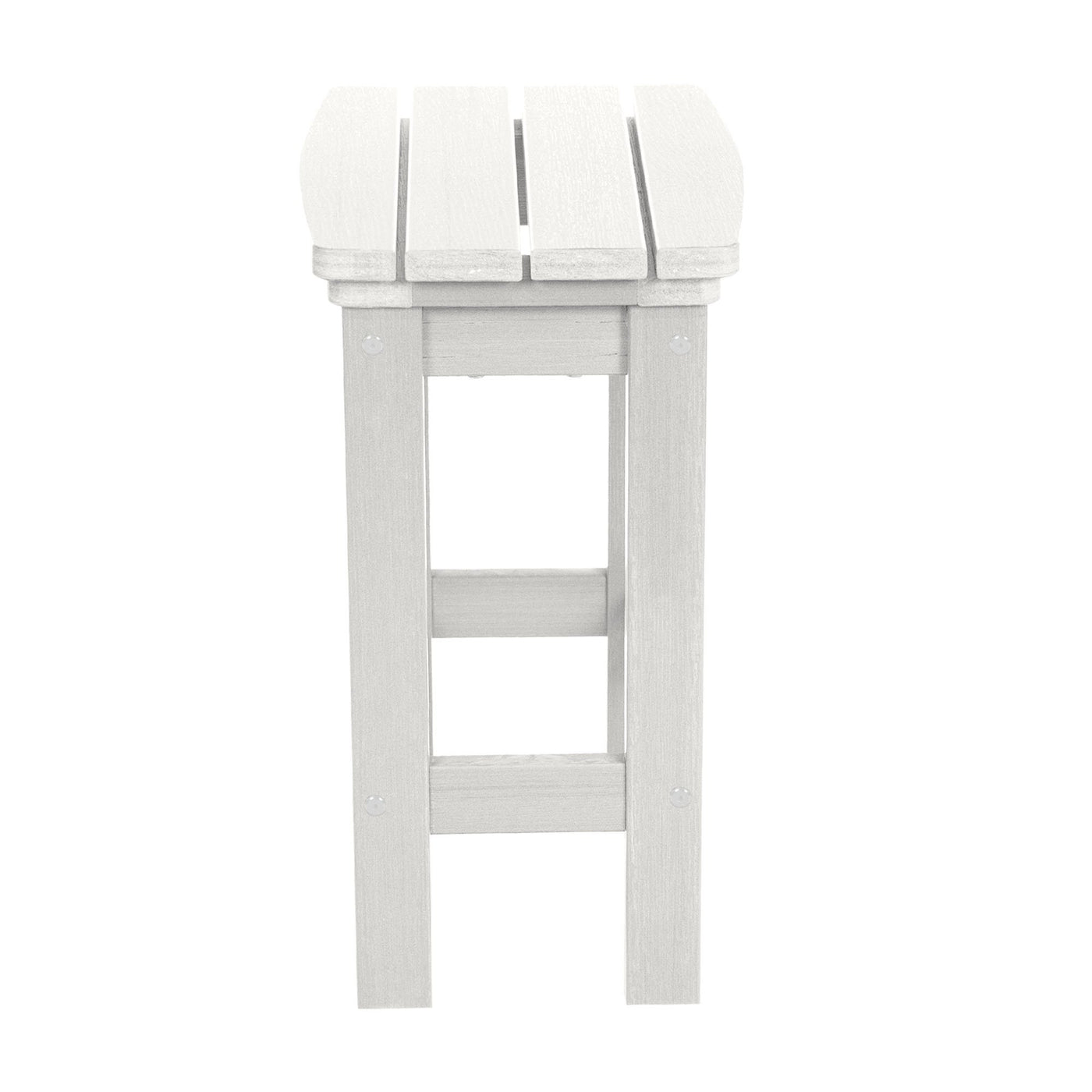 Side view of Lehigh counter height stool in White