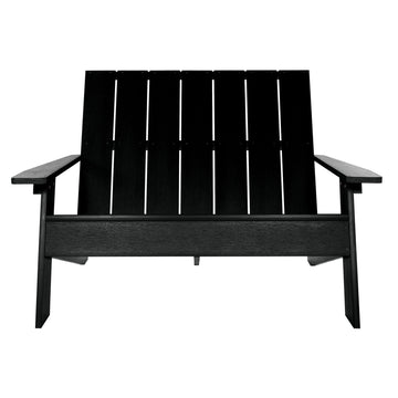 Front view of Italica Modern bench in Black