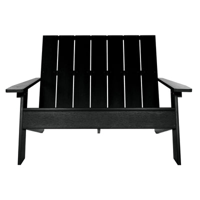 Front view of Italica Modern bench in Black