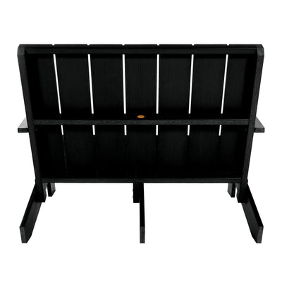 Back view of Italica Modern bench in Black
