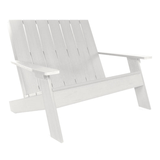 Refurbished Italica Modern Double Wide Adirondack Chair Highwood USA White 