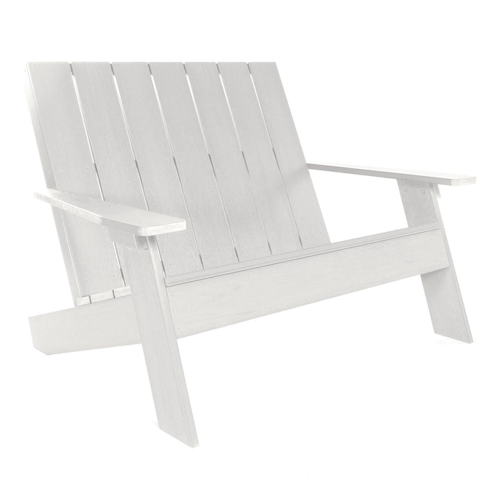 Refurbished Italica Modern Double Wide Adirondack Chair Highwood USA White 