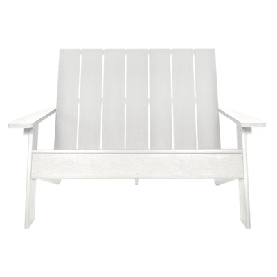 Front view of Italica Modern bench in White