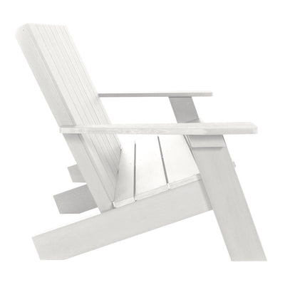 Side view of Italica Modern bench in White 