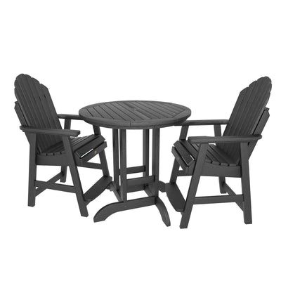 Hamilton 3pc 36in Round Dining Set - Counter Height Dining Highwood USA Black 