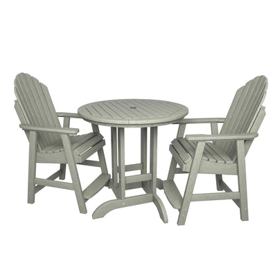 Hamilton 3pc 36in Round Dining Set - Counter Height Dining Highwood USA Eucalyptus 