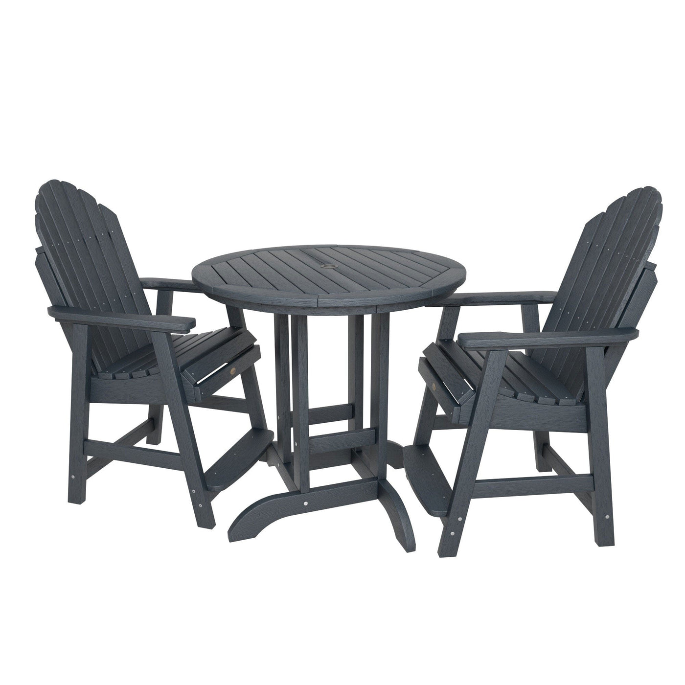 Hamilton 3pc 36in Round Dining Set - Counter Height Dining Highwood USA Federal Blue 