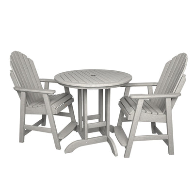 Hamilton 3pc 36in Round Dining Set - Counter Height Dining Highwood USA Harbor Gray 