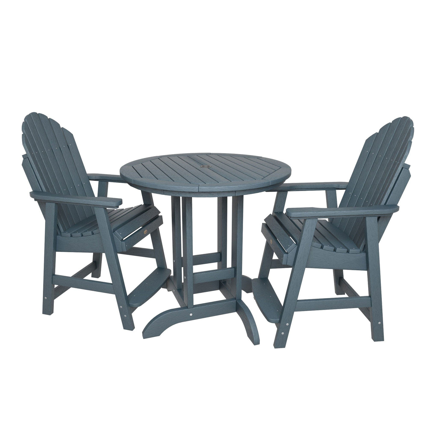 Hamilton 3pc 36in Round Dining Set - Counter Height Dining Highwood USA Nantucket Blue 