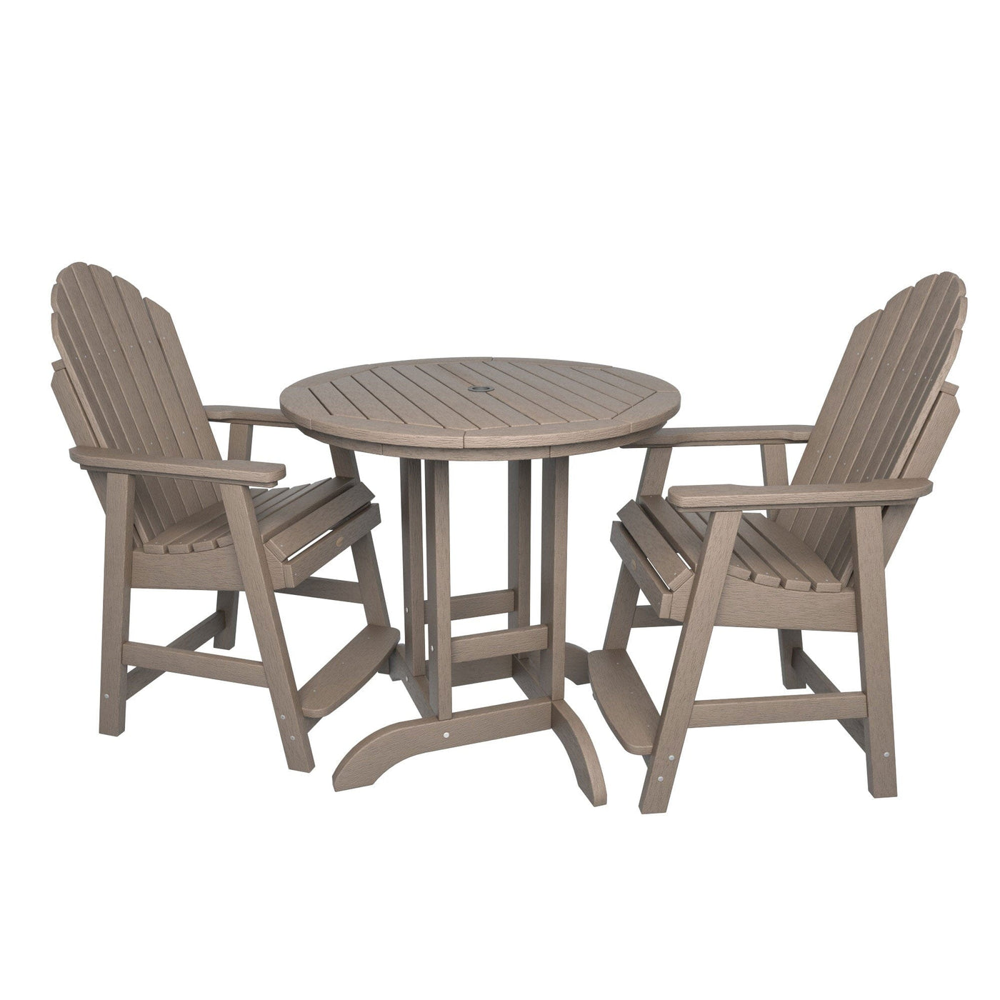 Hamilton 3pc 36in Round Dining Set - Counter Height Dining Highwood USA Woodland Brown 