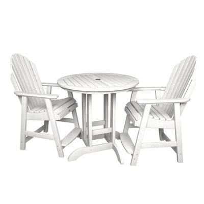 Hamilton 3pc 36in Round Dining Set - Counter Height Dining Highwood USA White 