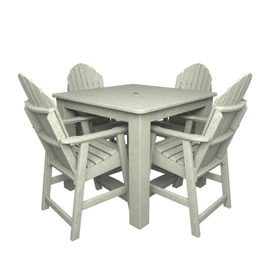Hamilton 5pc Square Dining Set 42in x 42in - Counter Height Dining Highwood USA Eucalyptus 