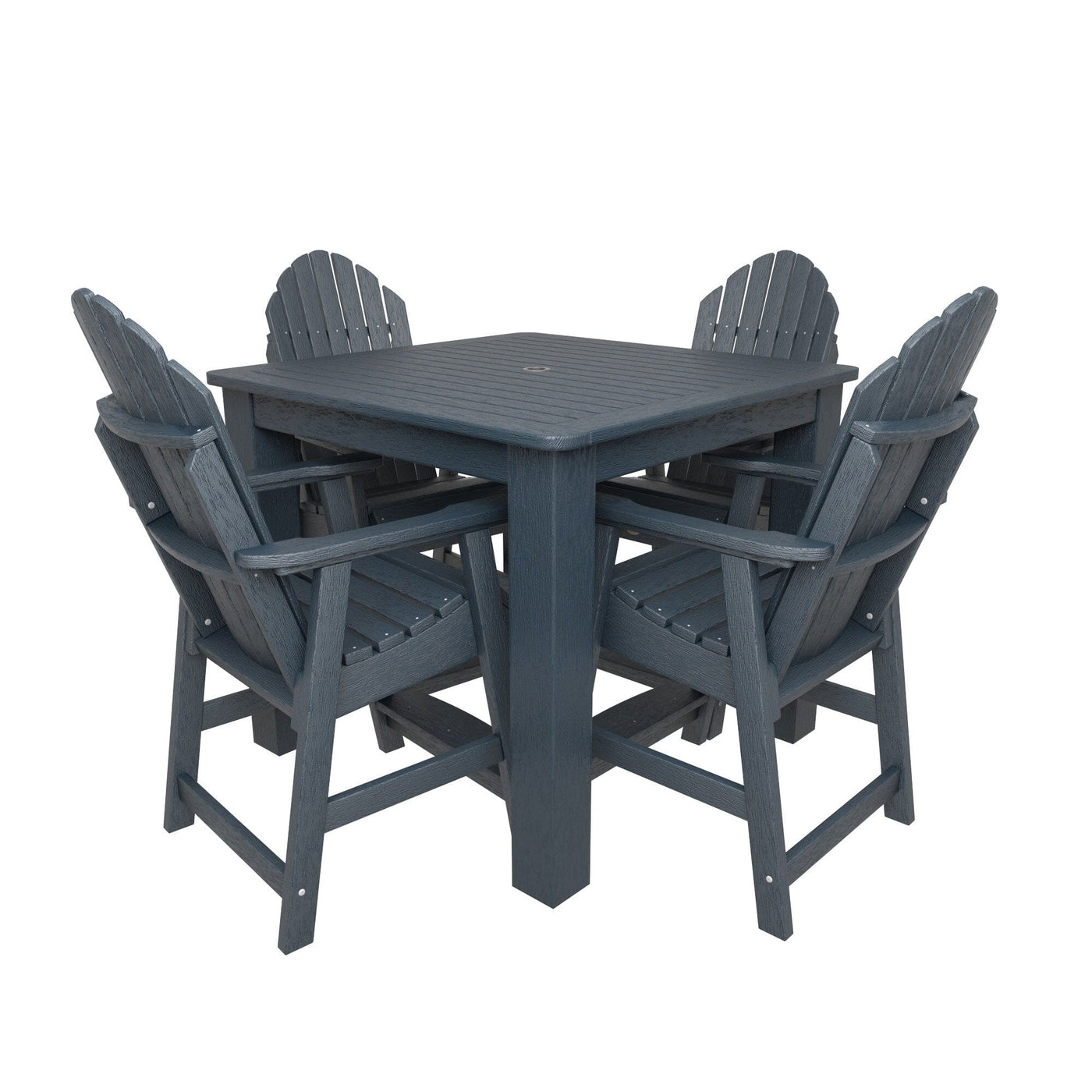 Hamilton 5pc Square Dining Set 42in x 42in - Counter Height Dining Highwood USA Federal Blue 