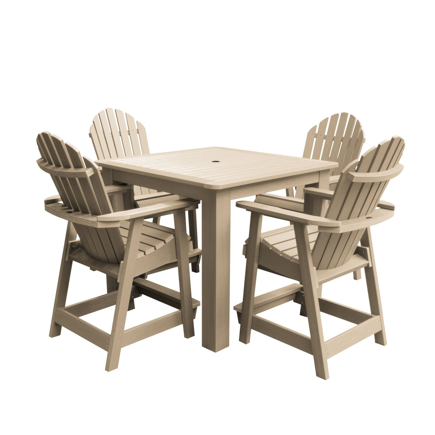 Hamilton 5pc Square Dining Set 42in x 42in - Counter Height Dining Highwood USA Tuscan Taupe 