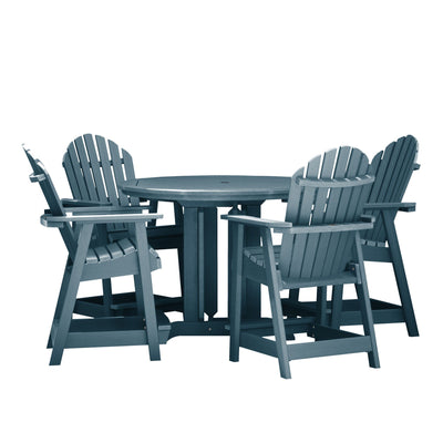 Hamilton 5pc 48in Round Dining Set - Counter Height Dining Highwood USA Nantucket Blue 