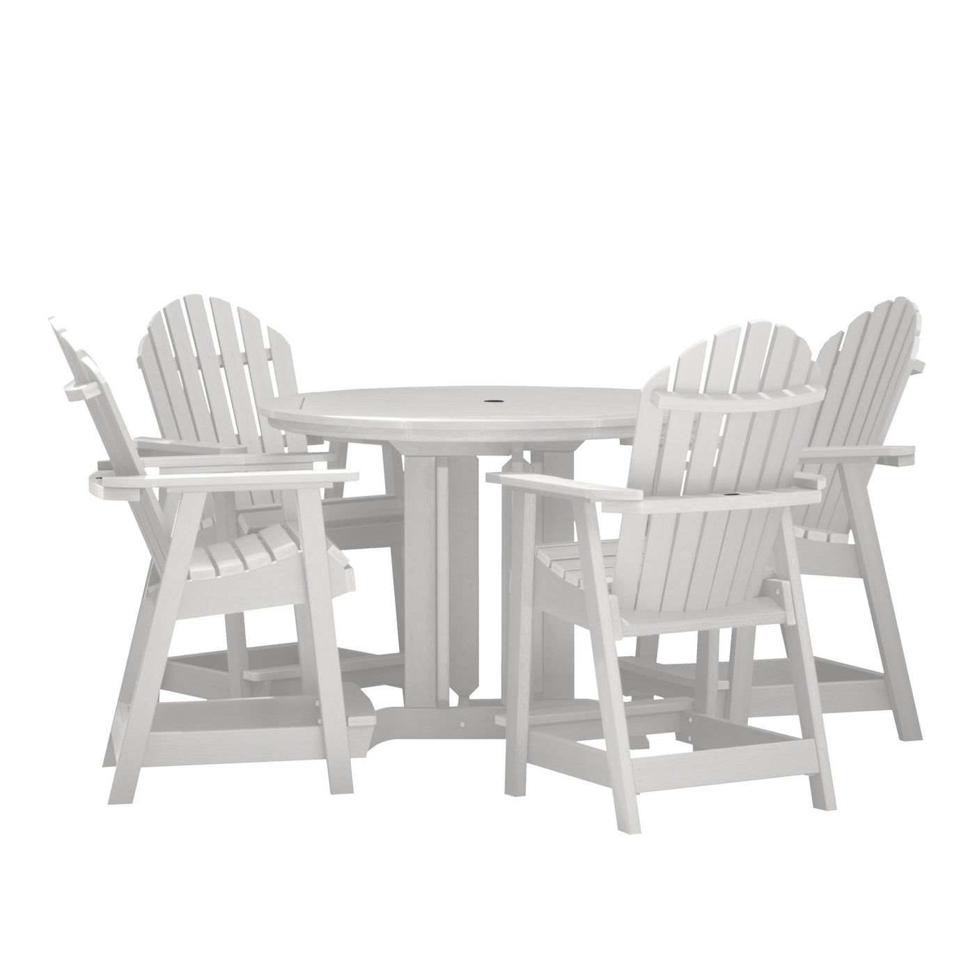 Hamilton 5pc 48in Round Dining Set - Counter Height Dining Highwood USA White 