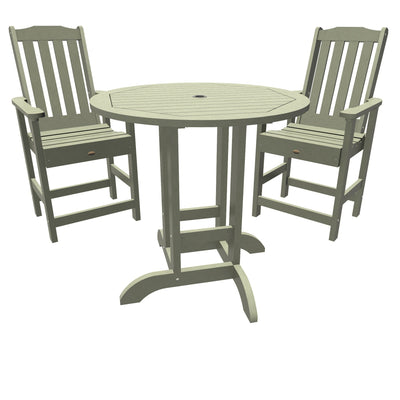 Lehigh 3pc 36in Round Dining Set - Counter Height Dining Highwood USA Eucalyptus 