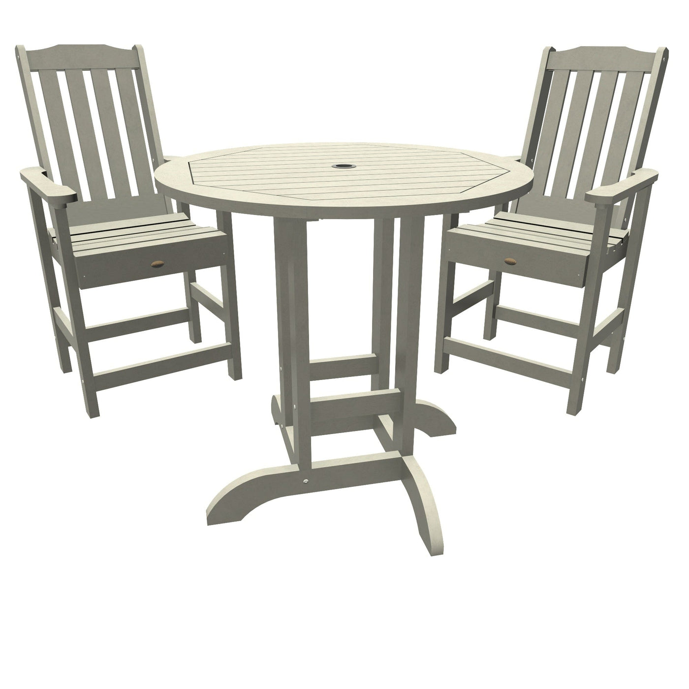 Lehigh 3pc 36in Round Dining Set - Counter Height Dining Highwood USA Harbor Gray 