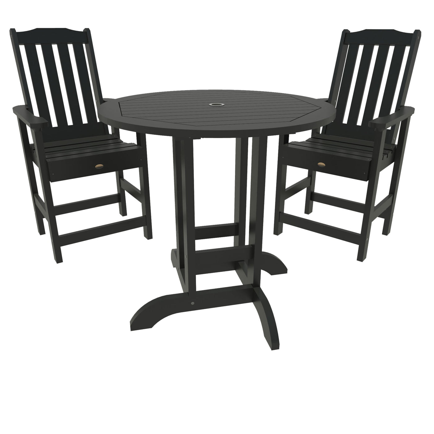 Lehigh 3pc 36in Round Dining Set - Counter Height Dining Highwood USA Black 