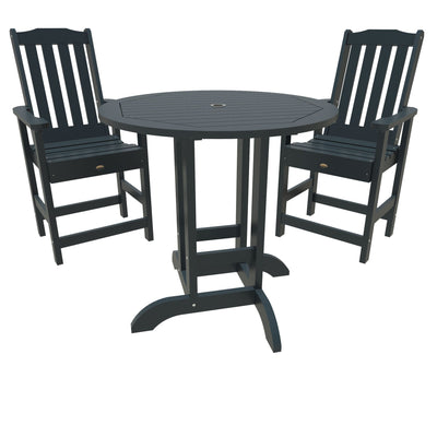 Lehigh 3pc 36in Round Dining Set - Counter Height Dining Highwood USA Federal Blue 