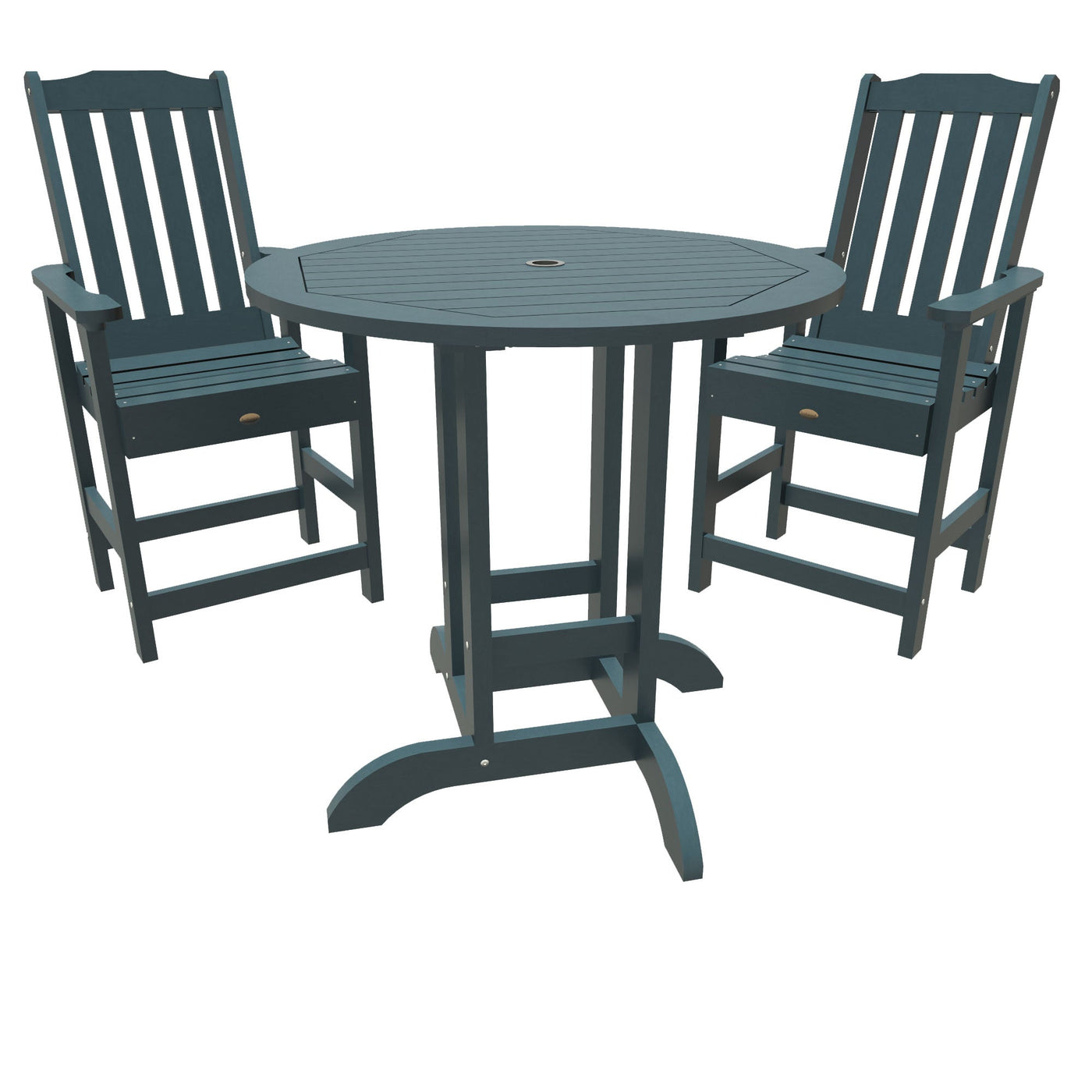 Lehigh 3pc 36in Round Dining Set - Counter Height Dining Highwood USA Nantucket Blue 