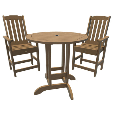 Lehigh 3pc 36in Round Dining Set - Counter Height Dining Highwood USA Toffee 