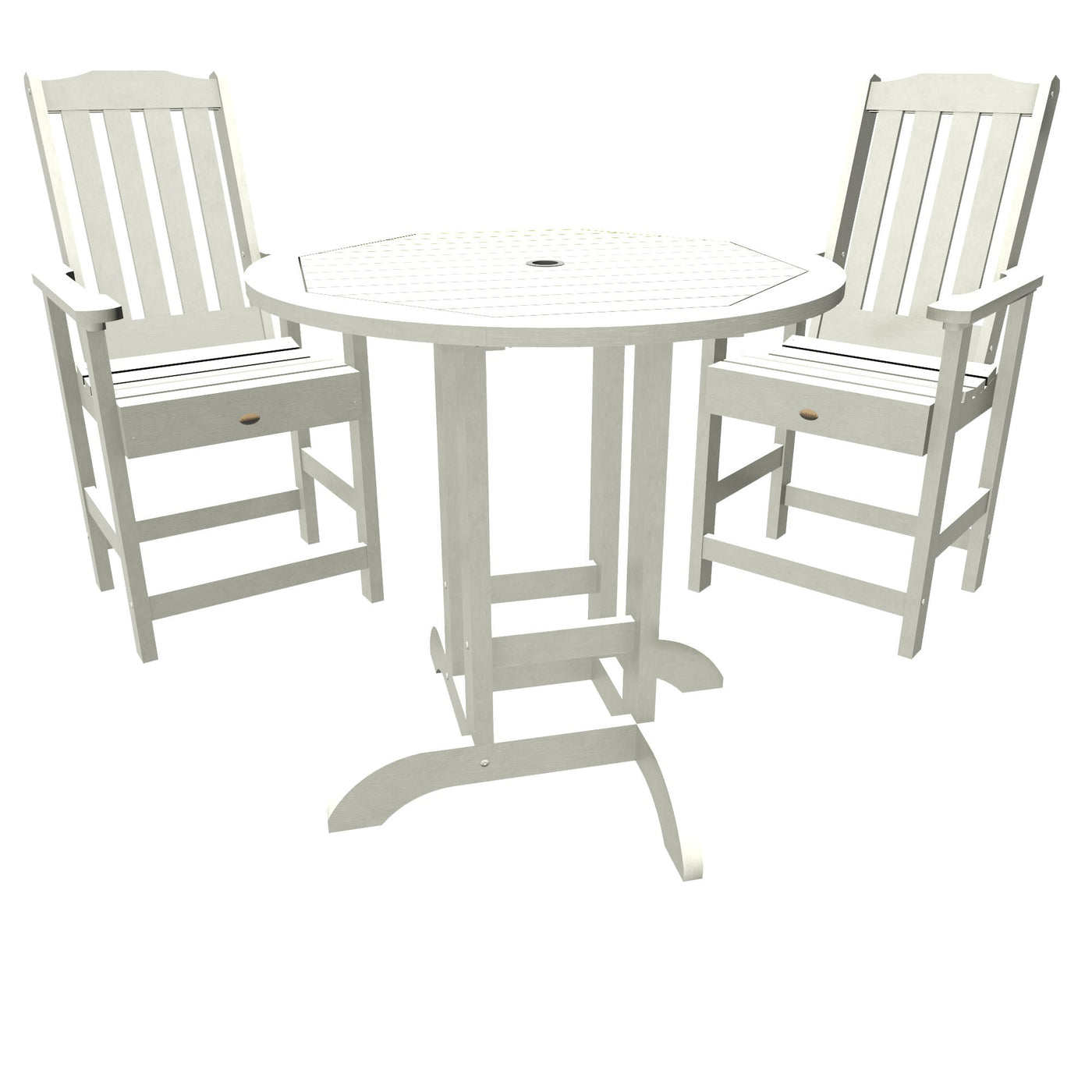 Lehigh 3pc 36in Round Dining Set - Counter Height Dining Highwood USA White 