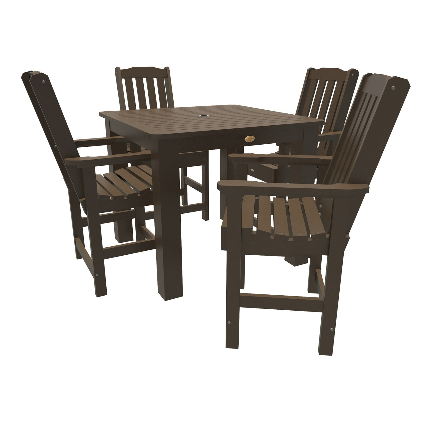 Lehigh 5pc Square Dining Set 42in x 42in - Counter Height Dining Highwood USA Weathered Acorn 