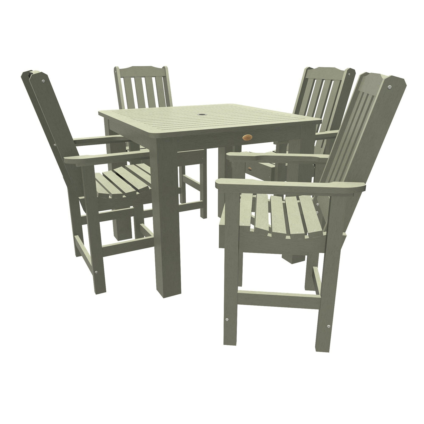 Lehigh 5pc Square Dining Set 42in x 42in - Counter Height Dining Highwood USA Eucalyptus 