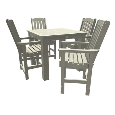 Lehigh 5pc Square Dining Set 42in x 42in - Counter Height Dining Highwood USA Harbor Gray 