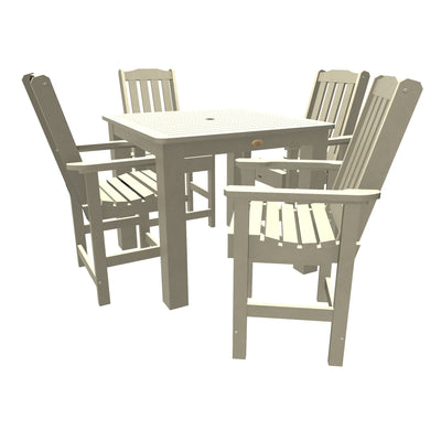 Lehigh 5pc Square Dining Set 42in x 42in - Counter Height Dining Highwood USA Whitewash 