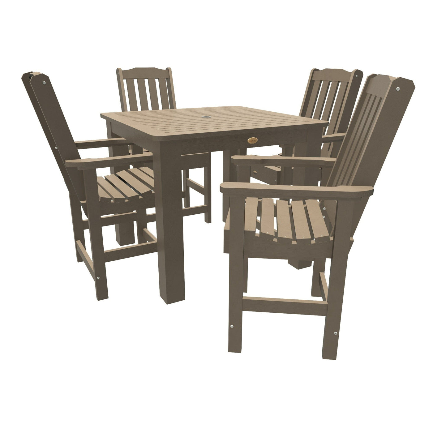 Lehigh 5pc Square Dining Set 42in x 42in - Counter Height Dining Highwood USA Woodland Brown 