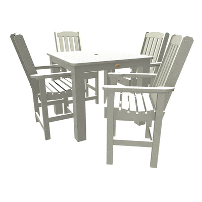 Lehigh 5pc Square Dining Set 42in x 42in - Counter Height Dining Highwood USA White 
