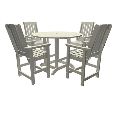 Lehigh 5pc 48in Round Dining Set - Counter Height Dining Highwood USA Harbor Gray 