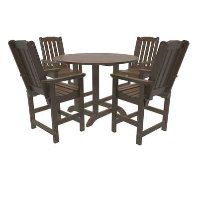 Lehigh 5pc 48in Round Dining Set - Counter Height Dining Highwood USA Weathered Acorn 