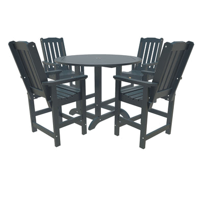 Lehigh 5pc 48in Round Dining Set - Counter Height Dining Highwood USA Federal Blue 
