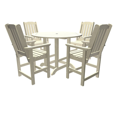 Lehigh 5pc 48in Round Dining Set - Counter Height Dining Highwood USA Whitewash 