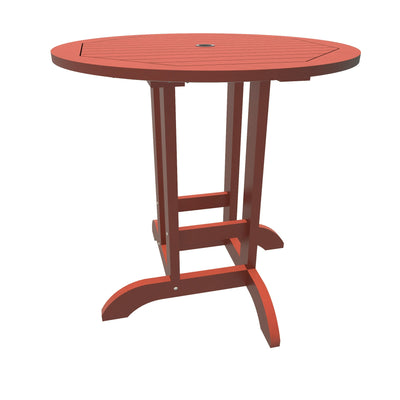 Round 36in Diameter Dining Table - Counter Height Dining Highwood USA Rustic Red 