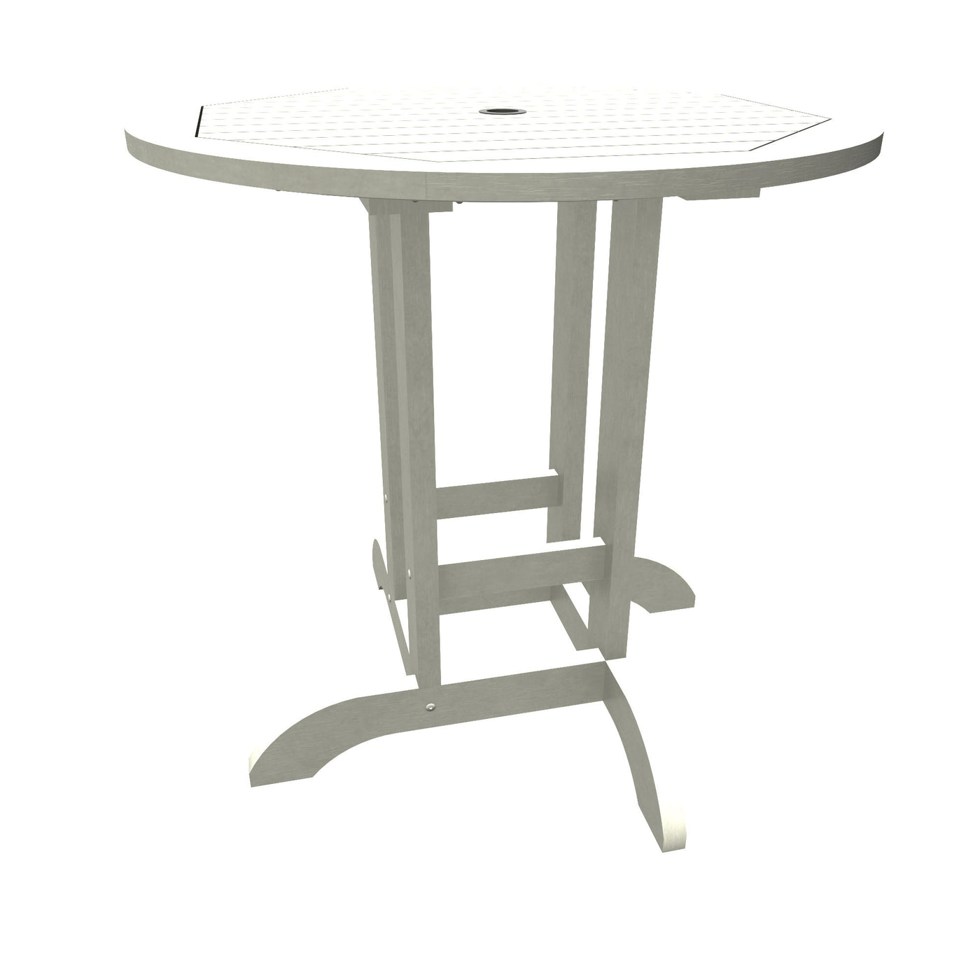 Round 36in Diameter Dining Table - Counter Height Dining Highwood USA White 