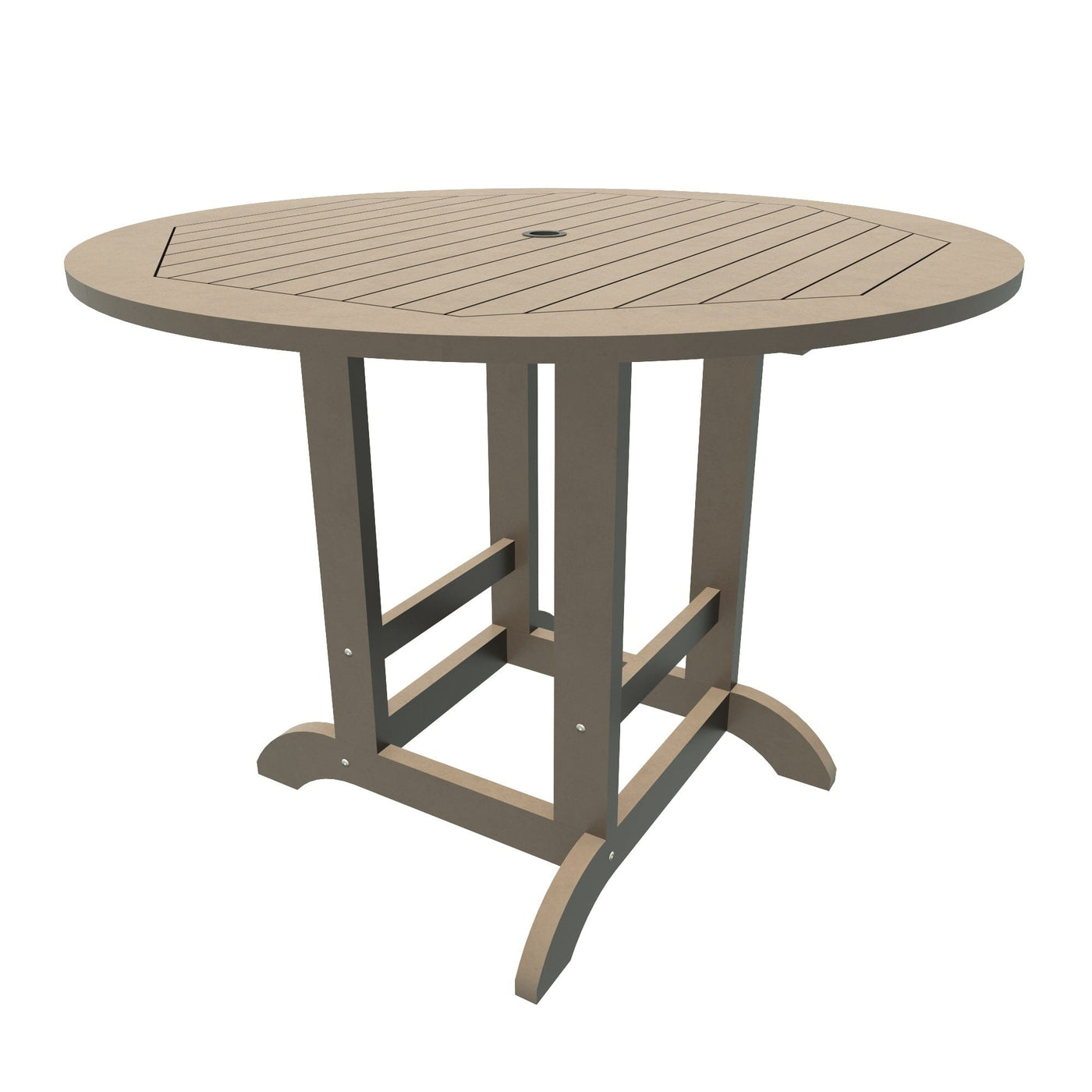 Round 48in Diameter Dining Table - Counter Height Dining Highwood USA Woodland Brown 