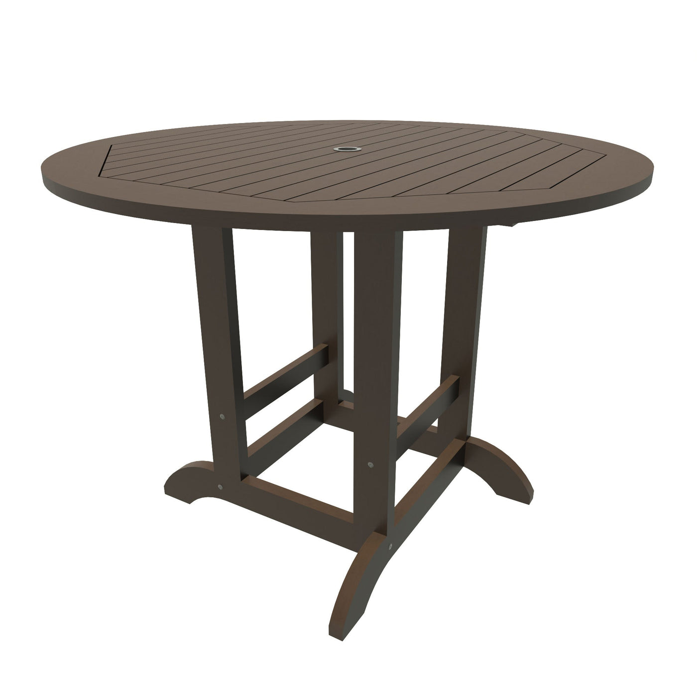 Round 48in Diameter Dining Table - Counter Height Dining Highwood USA Weathered Acorn 