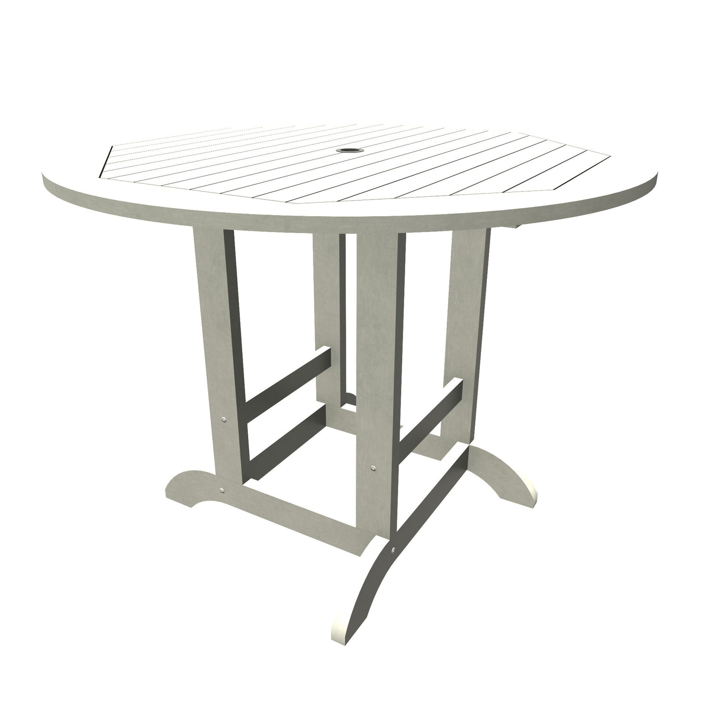 Round 48in Diameter Dining Table - Counter Height Dining Highwood USA White 