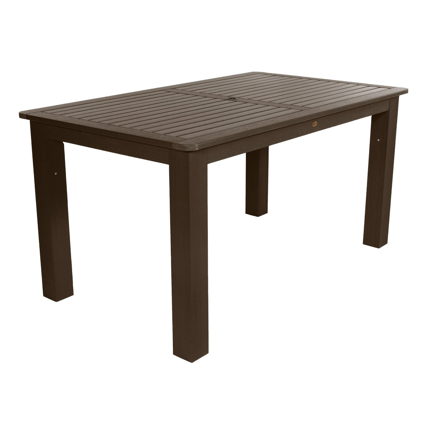 Rectangular 42in x 72in Outdoor Dining Table - Counter Height Dining Highwood USA Weathered Acorn 