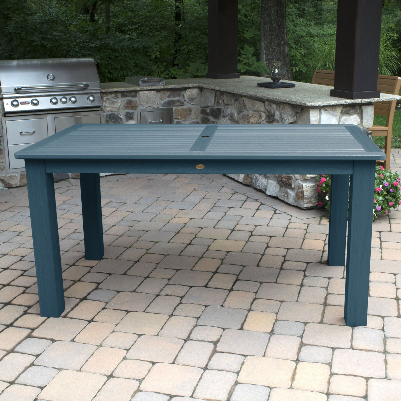 Rectangular 42in x 72in Outdoor Dining Table - Counter Height Dining Highwood USA 